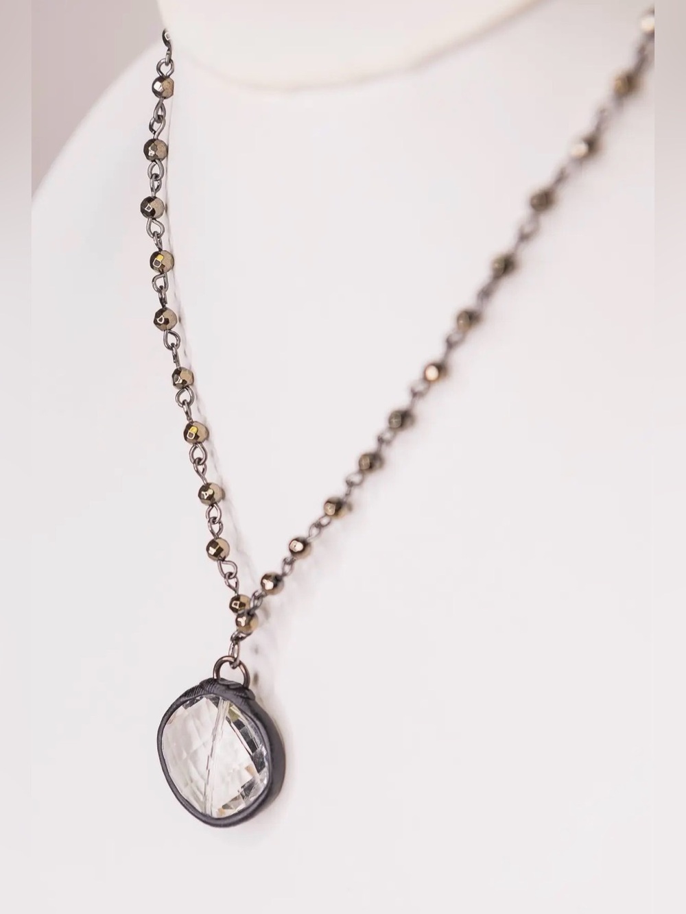 Ariel Crystal Necklace with Hematite
